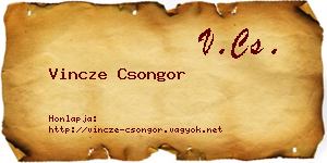 Vincze Csongor névjegykártya