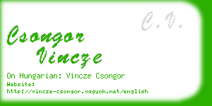 csongor vincze business card